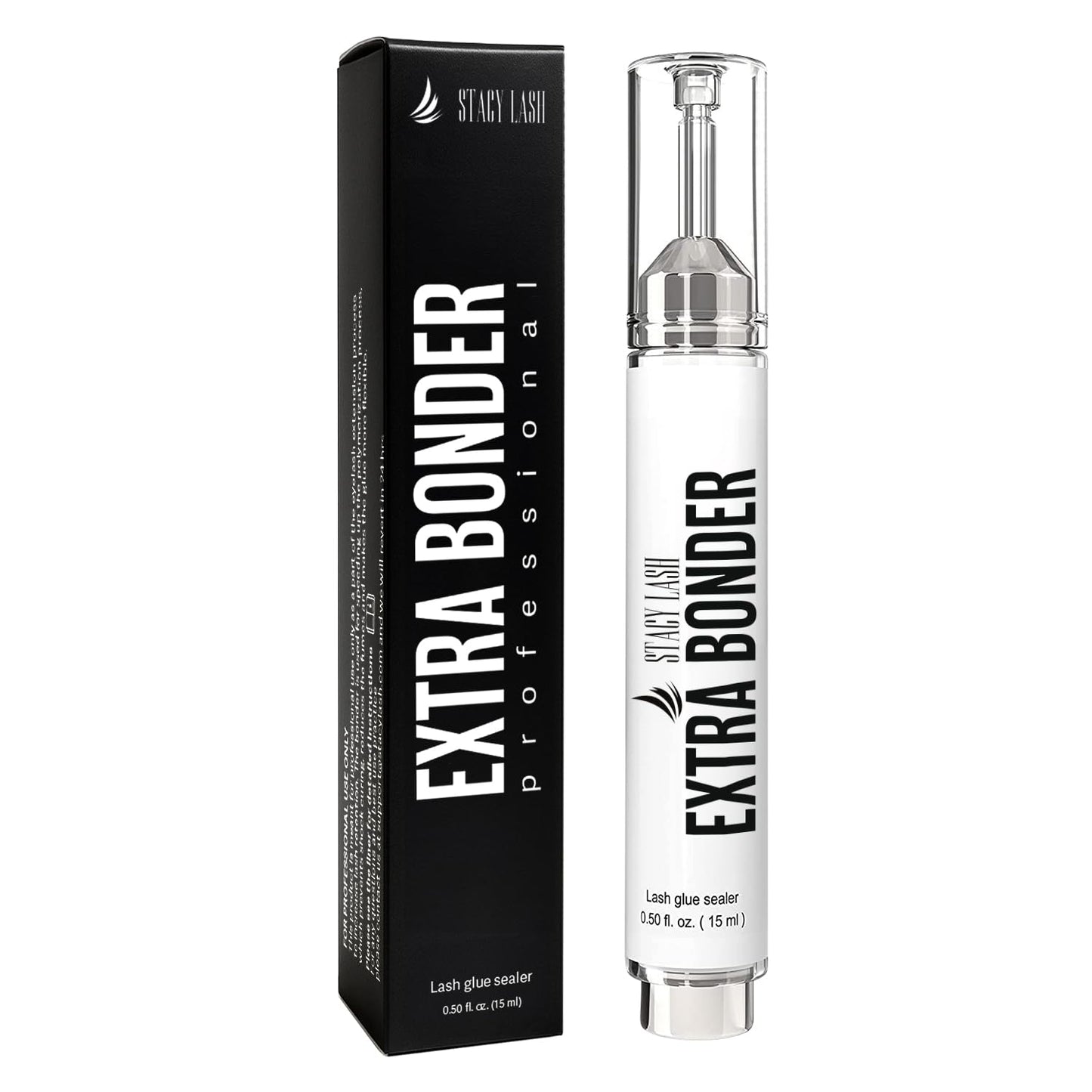 Extra Bonder for Lash Extensions 15ml + Gel Remover 15ml - Stacy Lash/Eyelash Extension Sealer/Reduces Lash Extension Glue Fumes/GBL Free/Lash Adhesive Dissolution time - 60 Sec/Pleasant Smell