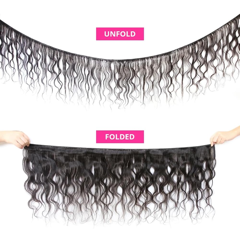 Body Wave Bundles Human Hair 8 10 12 14 Inch Human Hair Bundles 100% Unprocessed Brazilian Virgin Quick Weave 4 Bundle Human Hair Extensions for Black Women Natural Color