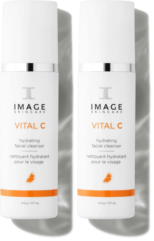 IMAGE Skincare,VITAL C Hydrating Facial Cleanser,Gentle Face Wash with Vitamin C,E and A,6 fl oz,(Pack of 2)