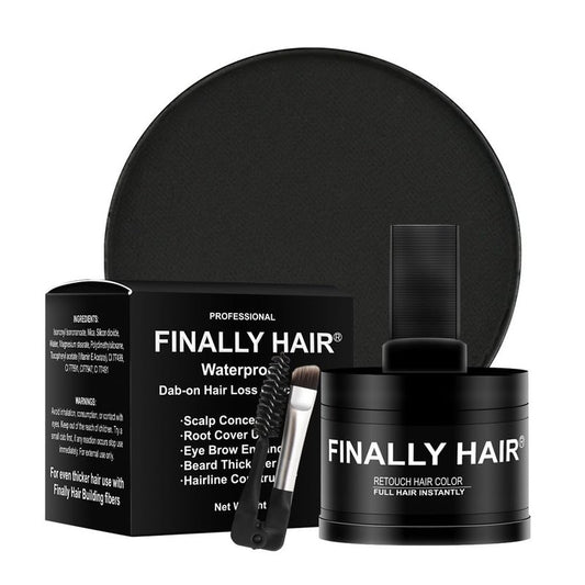 Hair Fiber Concealer - Waterproof Black Hair Loss Solution | Hairline Creator & Eyebrow Enhancer