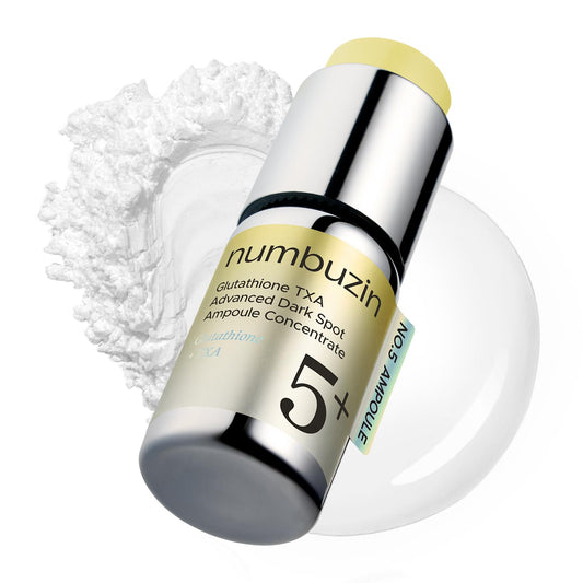 numbuzin No.5 Serum | Glutathione Vitamin Concentrated Serum 30ml Travel Set (+1ml*10ea) | Glutathione, Vitamin C, Tranexamic Acid | Hyperpigmentation, Acne Scars, Korean Skincare | 1.31 fl. oz.