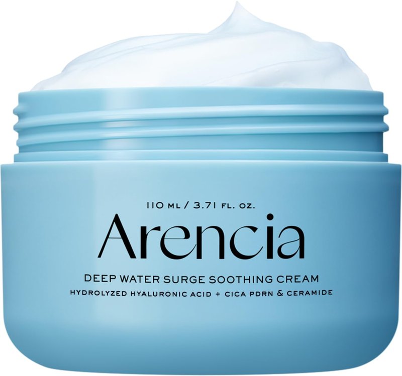 ARENCIA Deep Water Surge Soothing Cream - Hyaluronic Acid, Cica & Ceramide | 3.72 fl oz