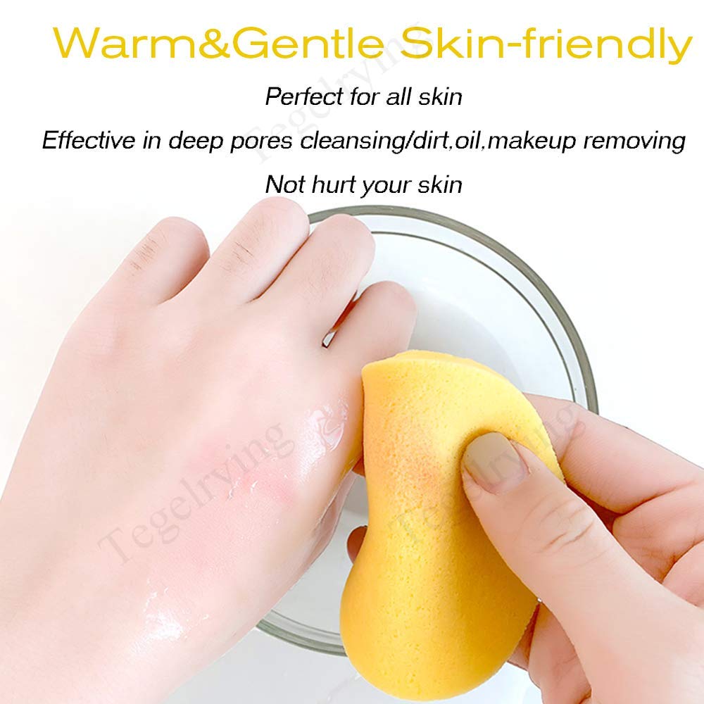 Facial Sponge Compressed,240 Count PVA Professional Makeup Removal Wash Pads Round Face Cleansing Sponge for Women Spa Exfoliating
