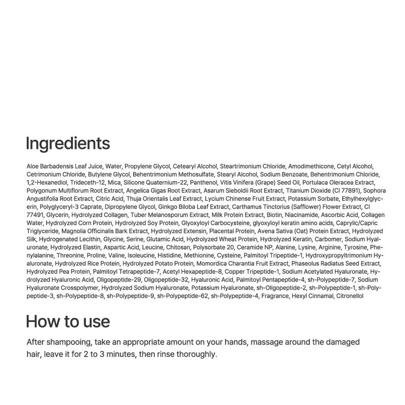 Extreme Advance Hair Pack - Korean Treatment for Damaged Hair | Hydrating Repair Mask with Protein & Keratin (8.45 fl oz)