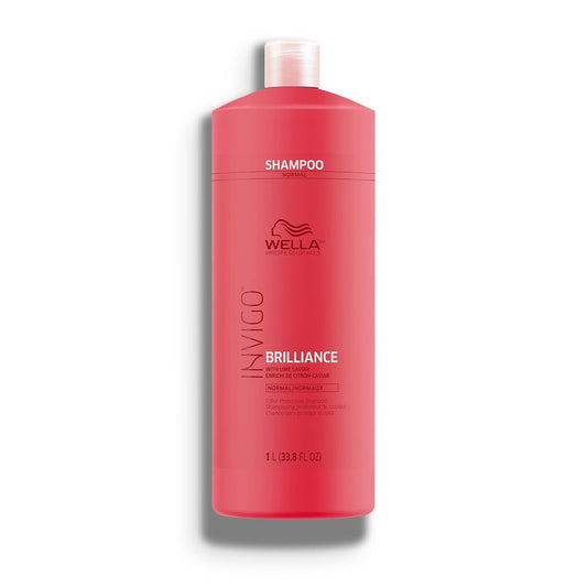 Wella Professionals Invigo Brilliance Shampoo - Color Care for Fine/Normal Hair | Daily Wash with Lime Caviar