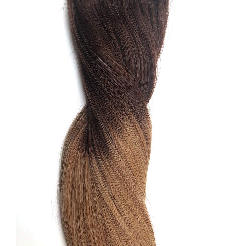 Clip in Hair Extensions Human Hair New Version Thickened Double Weft Brazilian Hair 140g 8pcs Per Set Remy Hair Silk Straight Soft Thick Natural Black Full Head Clip In(18" #1B)