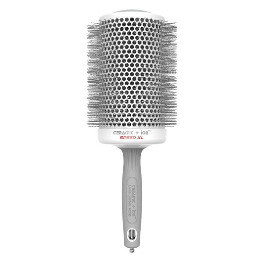 Olivia Garden Ceramic + Ion Speed XL - Extra-Long Round Thermal Hair Brush - Not Electrical - Professional Blowout Brush for Normal to Thick Hair - 4 1/4" - Diameter Barrel - CIXL-80