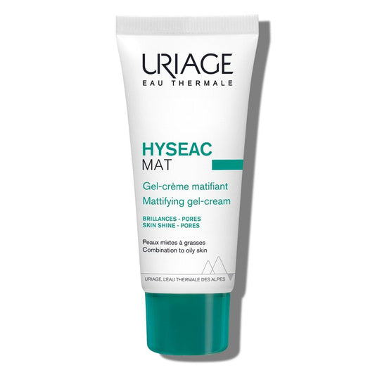 Uriage Hyseac Mat Mattifying Gel-Cream, Primer & Moisturizer, Reduces Skin Shine, Absorbs Excess Sebum, Tightens Pores, Ideal Makeup Base, Light Cream