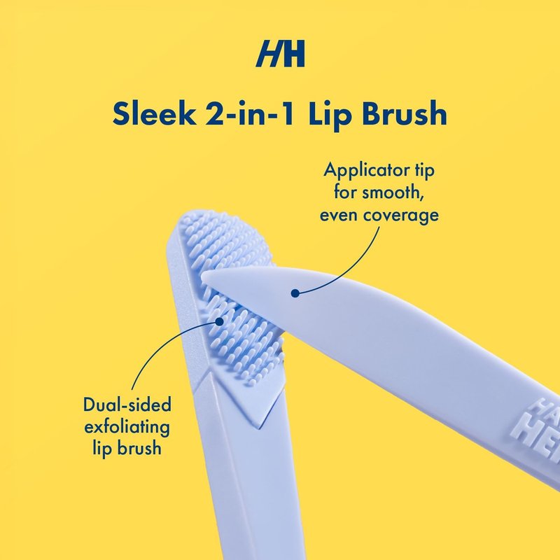 Handmade Heroes Lip Brush, Reusable Lip Exfoliator - Gentle Exfoliant, Use with Sugar Lip Polish and Lip Exfoliator Scrubber for Chapped and Dry Lips 2pc