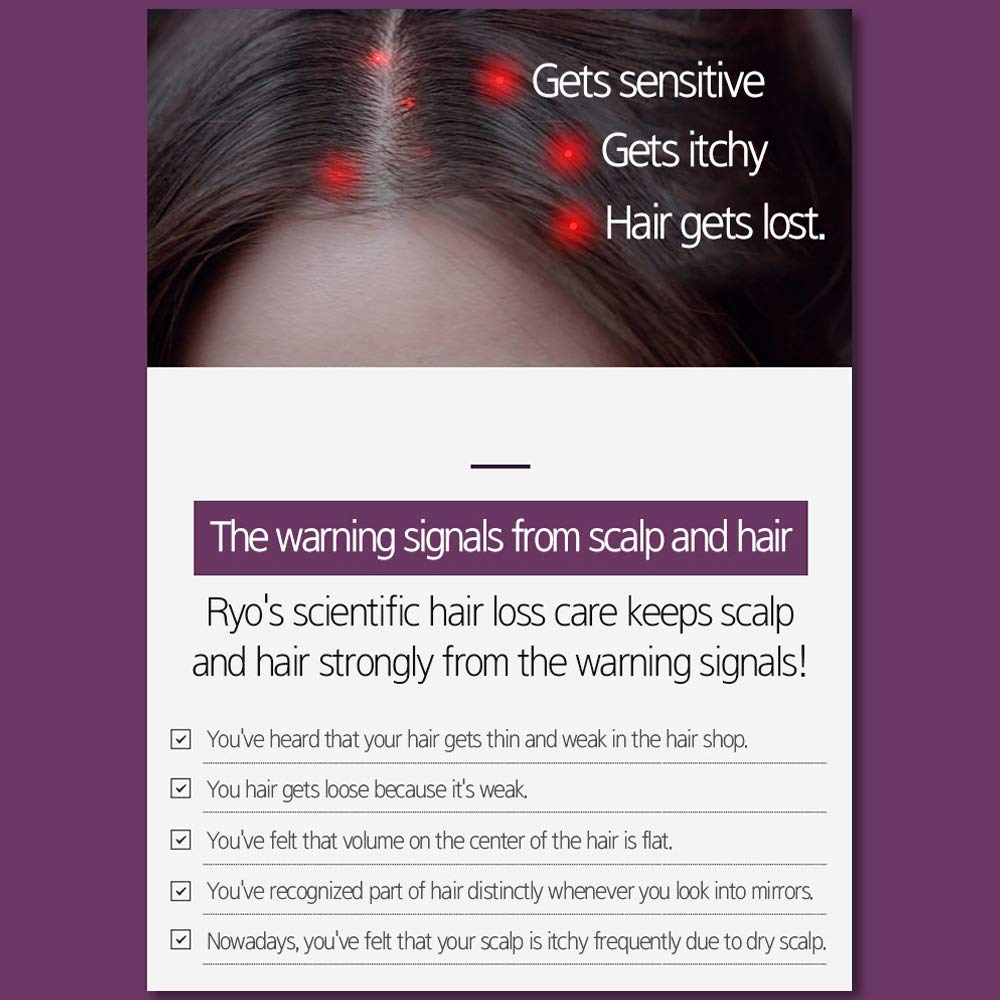 RYO Hair Strength Expert Care Shampoo & Conditioner Set - Korean Ginseng for Oily Scalp & Fine Hair | Strengthening & Volumizing