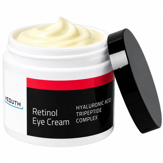YEOUTH Retinol Eye Cream with Hyaluronic Acid and Tripeptide Complex, Under Eye Hydrating Cream for Puffiness and Bags, 1oz