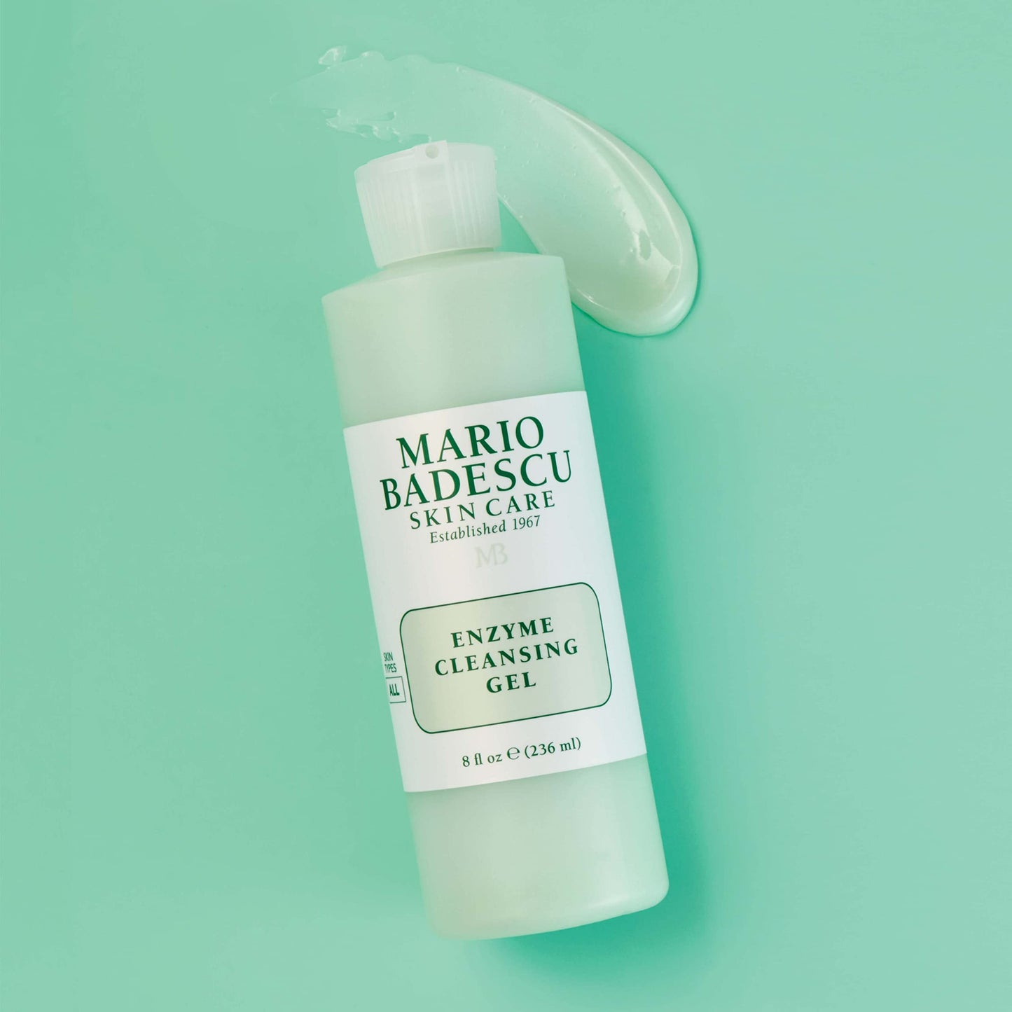 Mario Badescu Enzyme Cleansing Gel Face Wash, Oil-Free Facial Cleanser with Papaya Enzyme & Grapefruit Extract, Exfoliating Skin Care for All Skin Types, Removes Excess Oil & Impurities, 16 Fl Oz