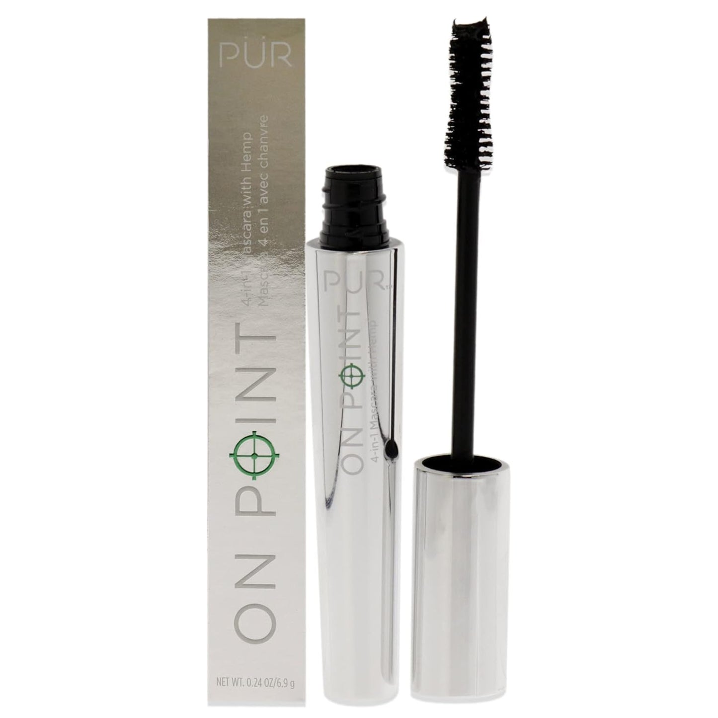 PÜR MINERALS On Point Mascara - Hemp Infused Formula for Voluminous Lashes | 1 Count