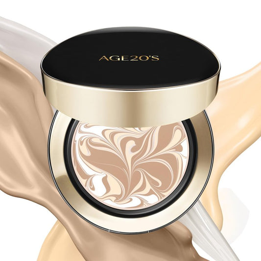 AGE20'S Signature Essence Pact SPF 50+ - Cream Foundation with Dewy Finish | 21N Vanilla | Natural Coverage
