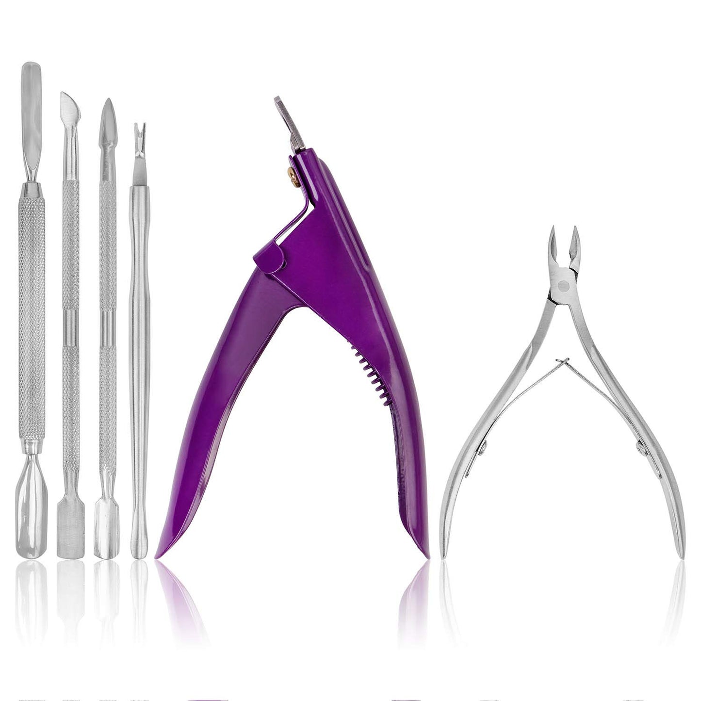 SHANY Premium Stainless Steel Manicure-Pedicure Tool Set - Complete Nail Care Kit with Cuticle Clipper, Edge Cutter & Trimmer