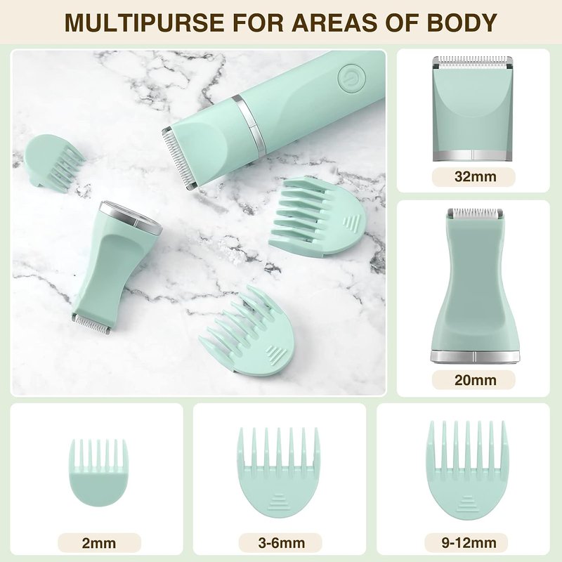 AREYZIN Professional USB Rechargeable Body Hair Trimmer - Waterproof Bikini & Ear/Nose Trimmer for Men & Women