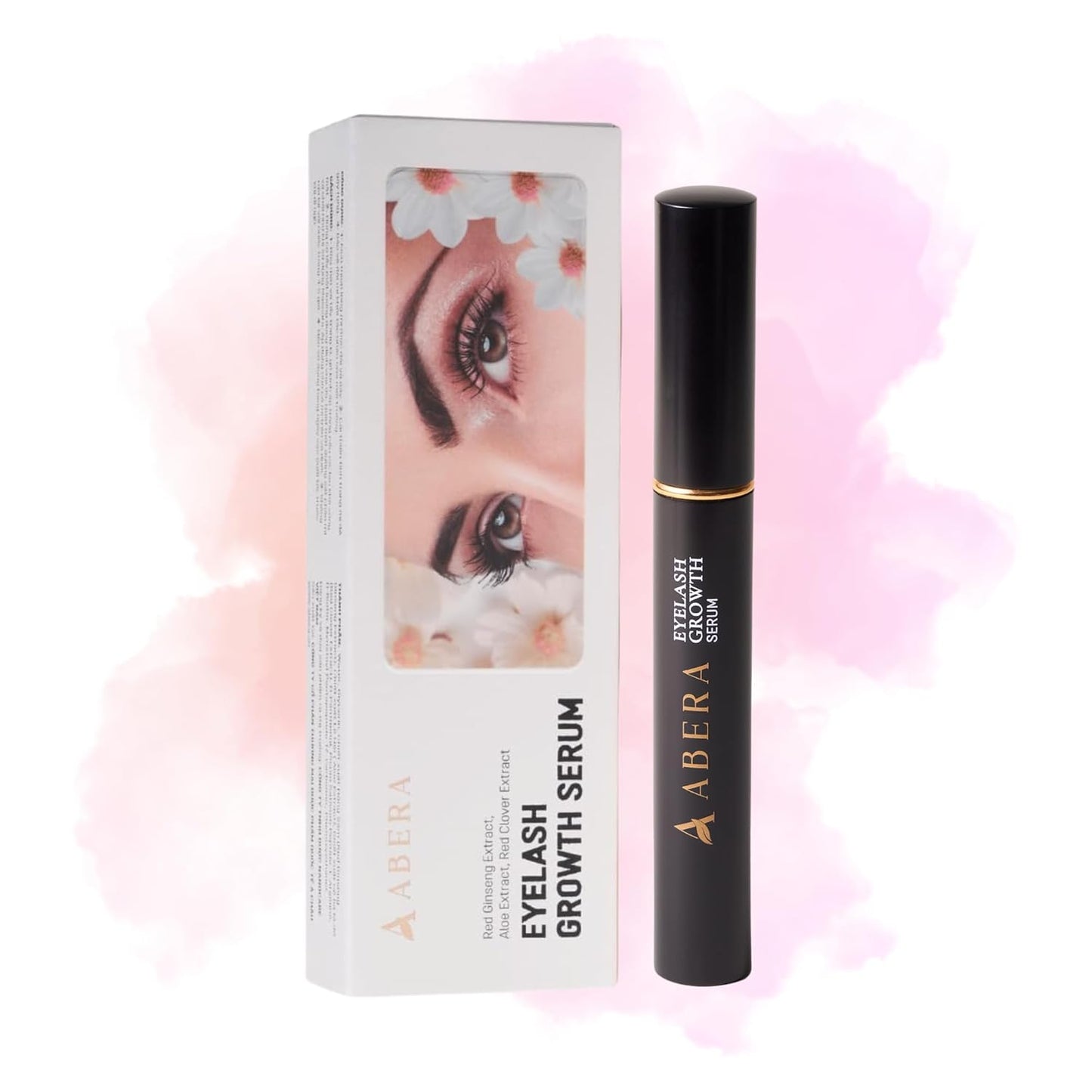 Abera Misan Eyelash Growth Serum - Natural Lash Booster with Red Ginseng & Biotin for Fuller, Longer Lashes | Safe for Sensitive Eyes (1 Box)