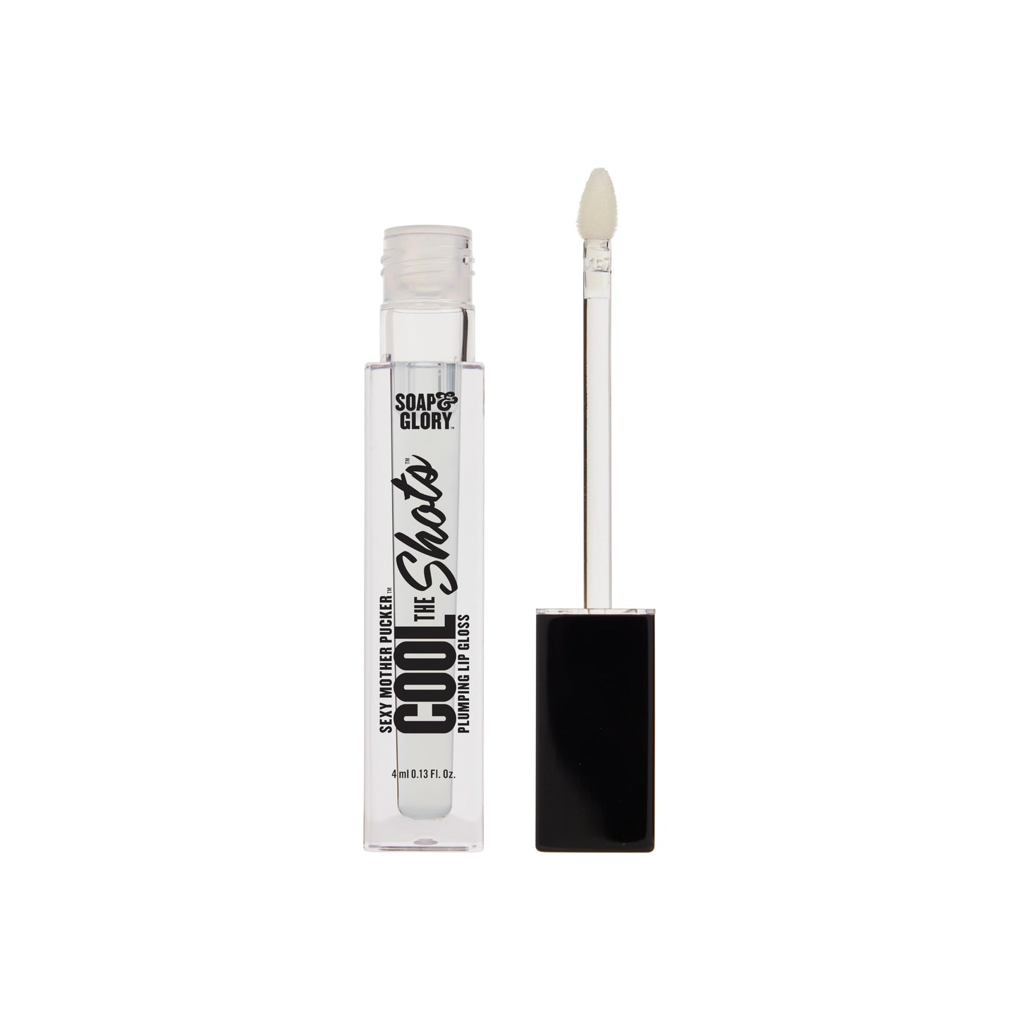 Soap & Glory Cool The Shots Plumping Lip Gloss Duo – Clear (4ml) & Pink Punch (4ml) – Hydrating & Cooling Lip Plumpers with Menthol & Vitamin E – High Shine, Vegan & Cruelty-Free