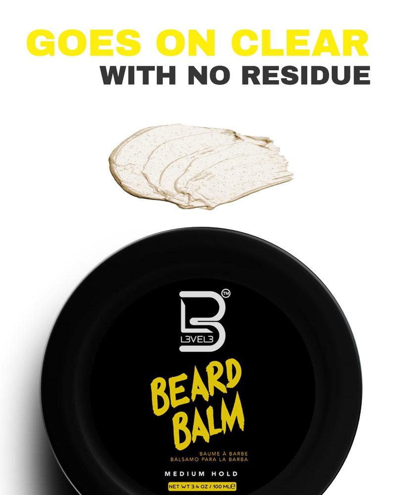 Level 3 Beard Balm - Leave-In Conditioner and Softener for Men - Deep Massage Care