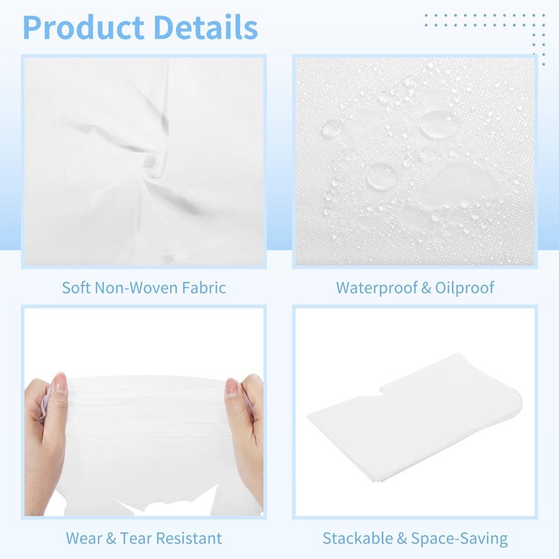 DIMEGON 500PCS Disposable Face Cradle Covers, Disposable Massage Headrest Cover, Single Use Massage Bed Headrest Cushion Cover, Professional Massage Chair Face Cover for Skincare Beauty Salons