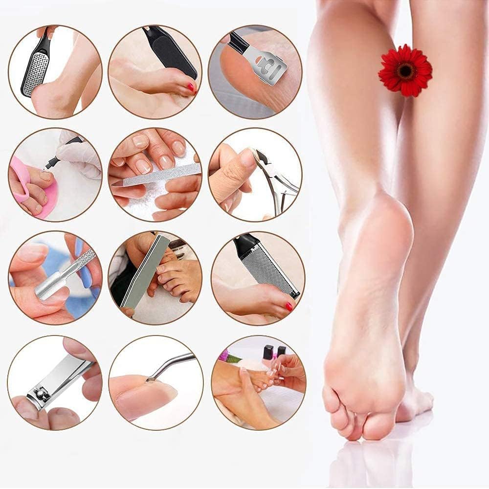 Electric Callus Remover - Rechargeable Waterproof Foot File with Larger Grinding Head | Portable Pedicure Kit - Black