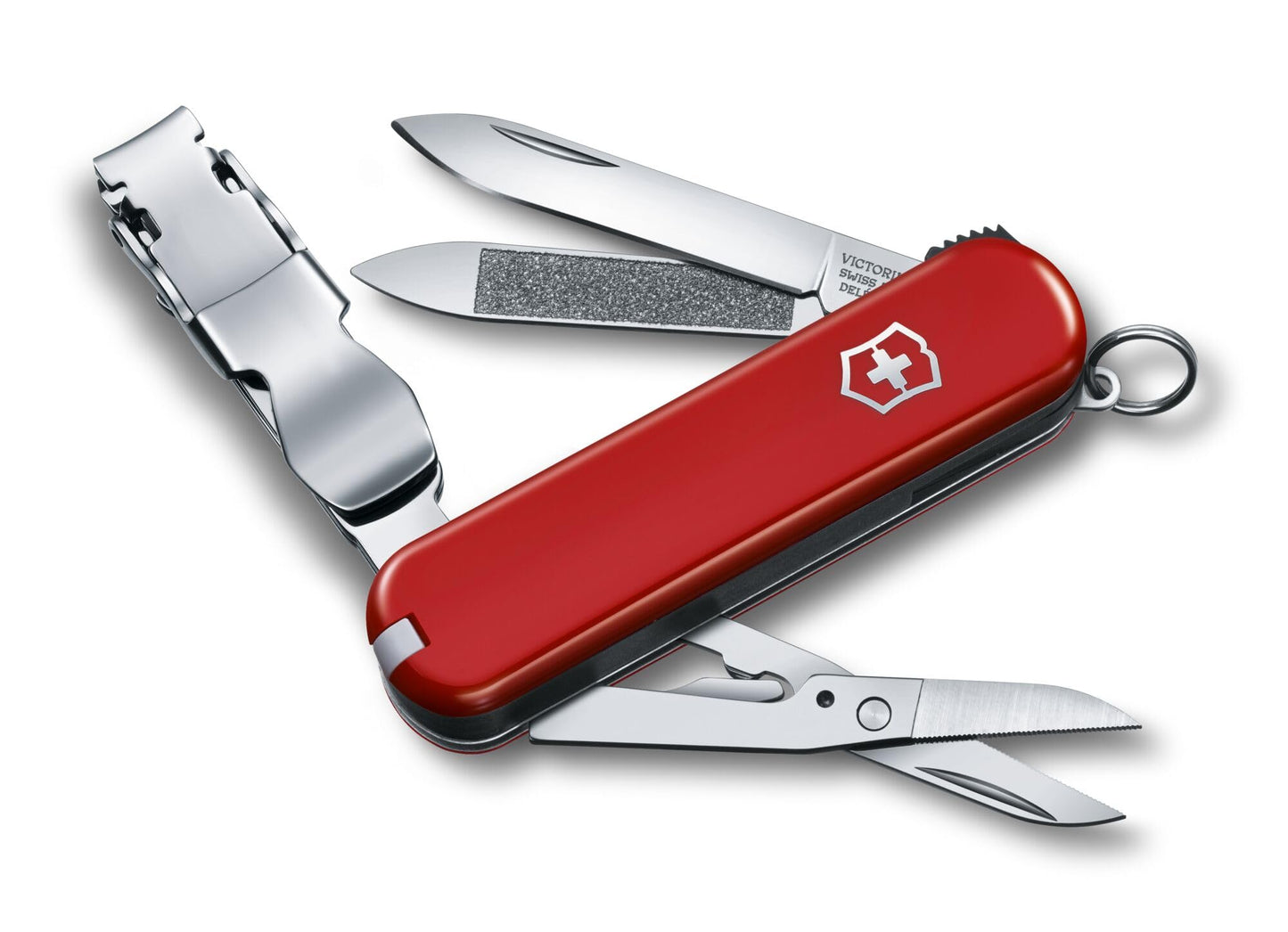 Victorinox Nail Clip 580 Swiss Army Knife, 8-Function Pocket Knife, Red