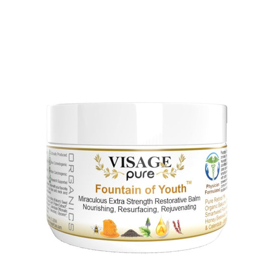 Visage Pure Fountain of Youth - Extra Strength Restorative Melting Balm- Powerful Combination of Retinol, Bakuchiol Oil, and Resveratrol. Immense Nutrition, Intensive Wrinkle Repair, Exceptional Glow