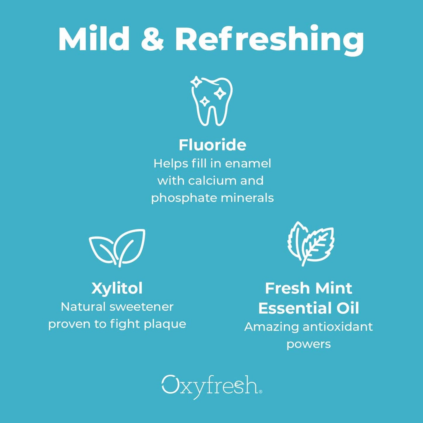 Oxyfresh Cavity Protection Fluoride Mouthwash – Anticavity Mouthwash for Sensitive Teeth – Non-Staining, Alcohol Free – Lasting Fresh Breath. 16 oz. (Pack of 2)