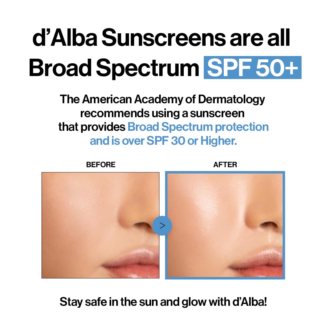 d'alba Piedmont Italian White Truffle First Spray Serum & Waterfull Essence Sunscreen, Vegan Skincare, Light-weight Korean Skin Care