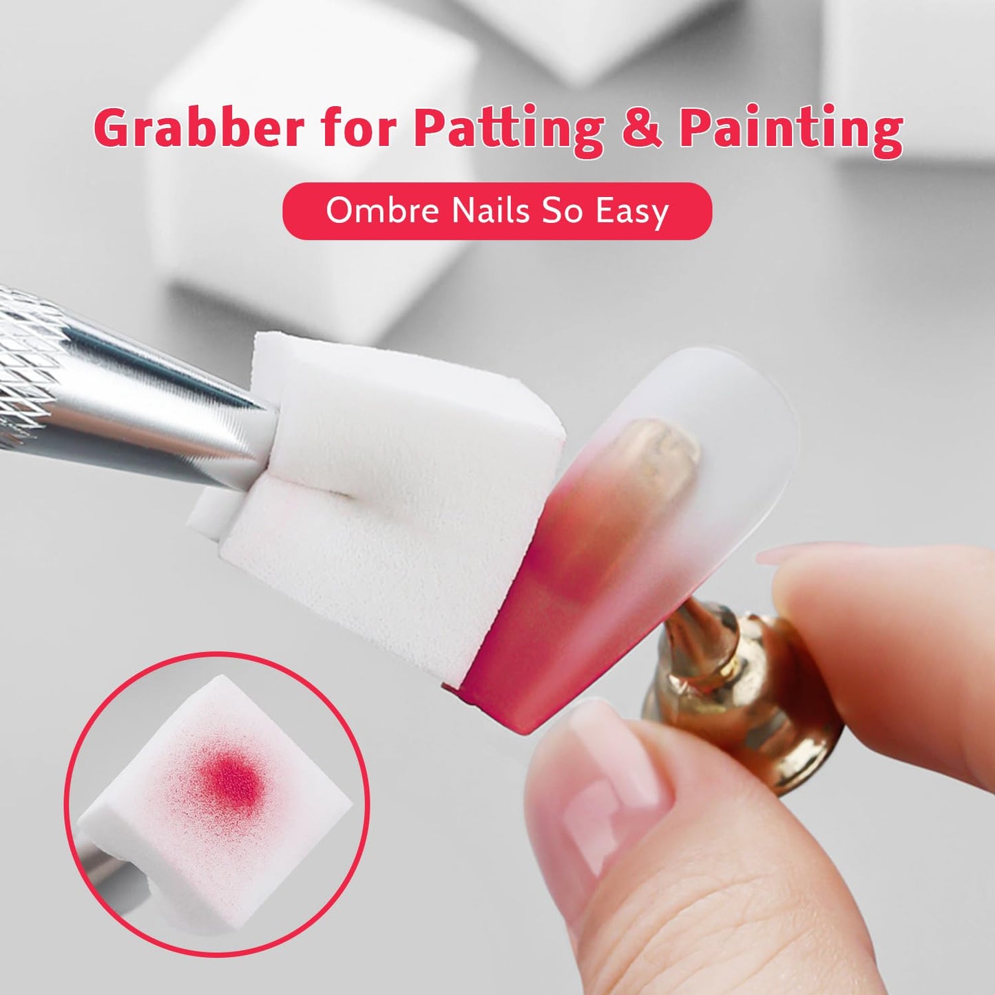 Ombre Nail Gel Set - 9 Colors Sponge Pat Paint for Floral Nail Art, No Wipe, UV/LED Curing
