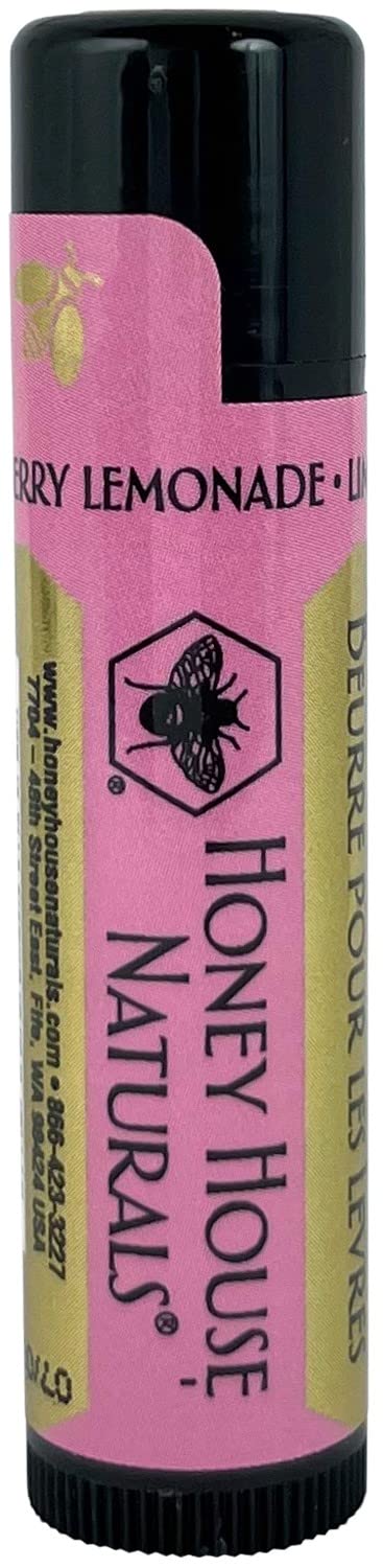Honey House Naturals Lip Butter Gift Set – Rich & Anti-Aging – All Natural Ultra Moisturizing Lip Butter Infused with Essential Oils - 5 Piece Set - Made in the USA