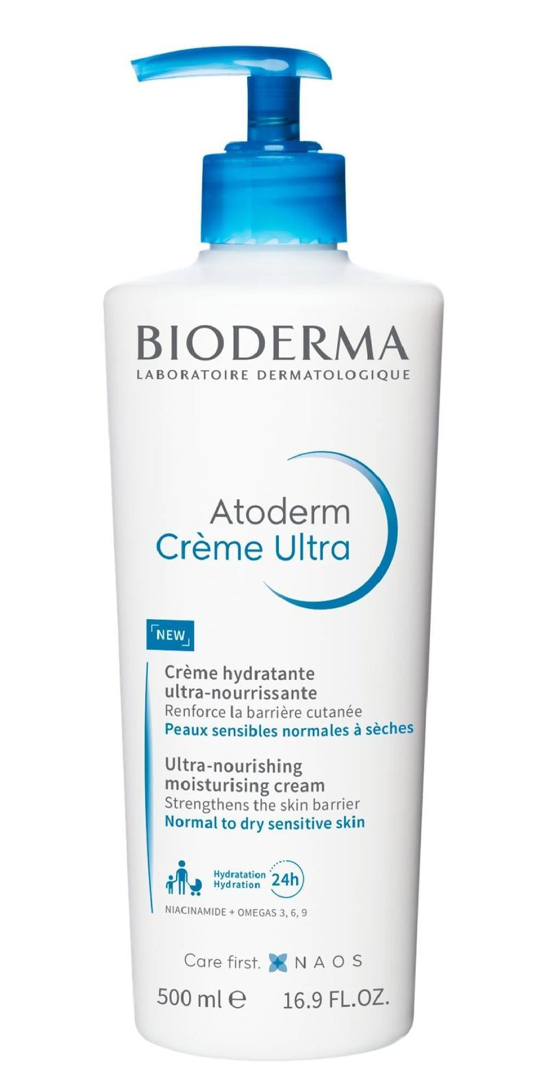 Bioderma Atoderm Ultra Cream Duo Pack, Hydrating Body Moisturizer for Normal to Dry Sensitive Skin 2x16.9 Fl Oz