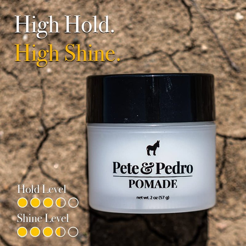 Pete & Pedro HAIR POMADE - Hairstyling Classic Pomade for Men | Medium Hold and High Shine With A Ton Of Control, Helps Slick Back Hair | As Seen on Shark Tank 2 oz.