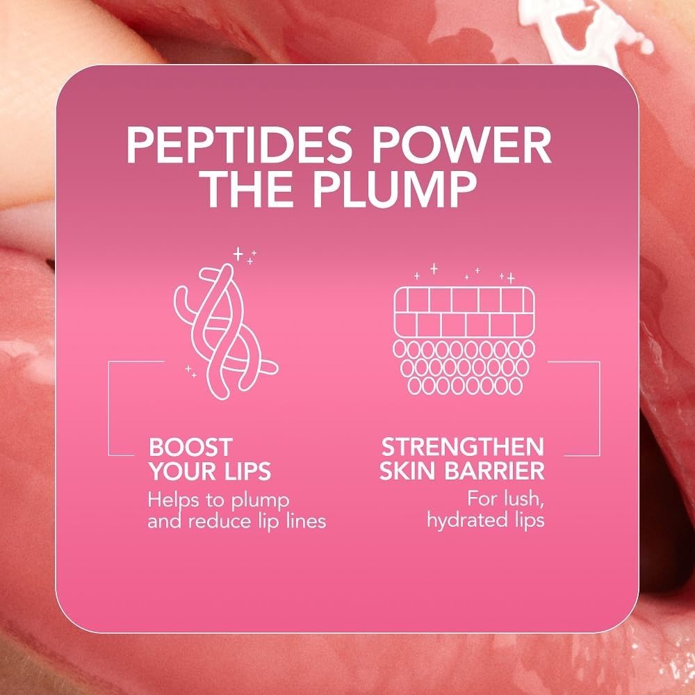 Buxom Plump Shot Peptides Lip Serum, Flush