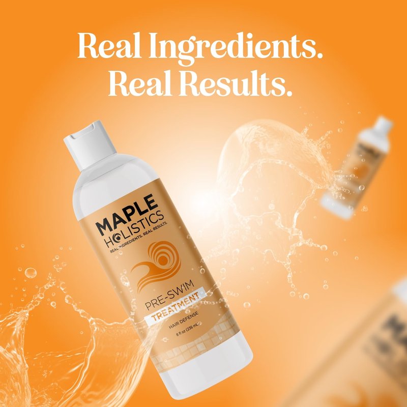 Pre Swim Chlorine Hair Protection Treatment - Saltwater & Pool Hair Protector for Swimming with Barrier Protecting Plant Amino Acids - Helps Prevent Dryness Greening Color Fading & Frizz (8 Fl Oz)