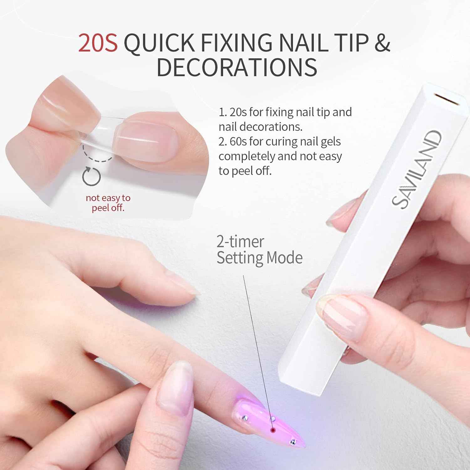 Acrylic Nail Kit with UV Light - Complete Saviland Nail Art Set for Salon Quality