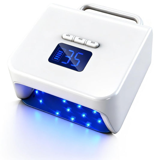 UV Nail Lamp Cordless,220W UV Light for Gel Nails, Rechargeable Professional LED Nail Lamp with 48 Beads & Touch Display, Gel Light Dryer with Built-in 3-Timer Modes,Curing Lamp for Salon & Home