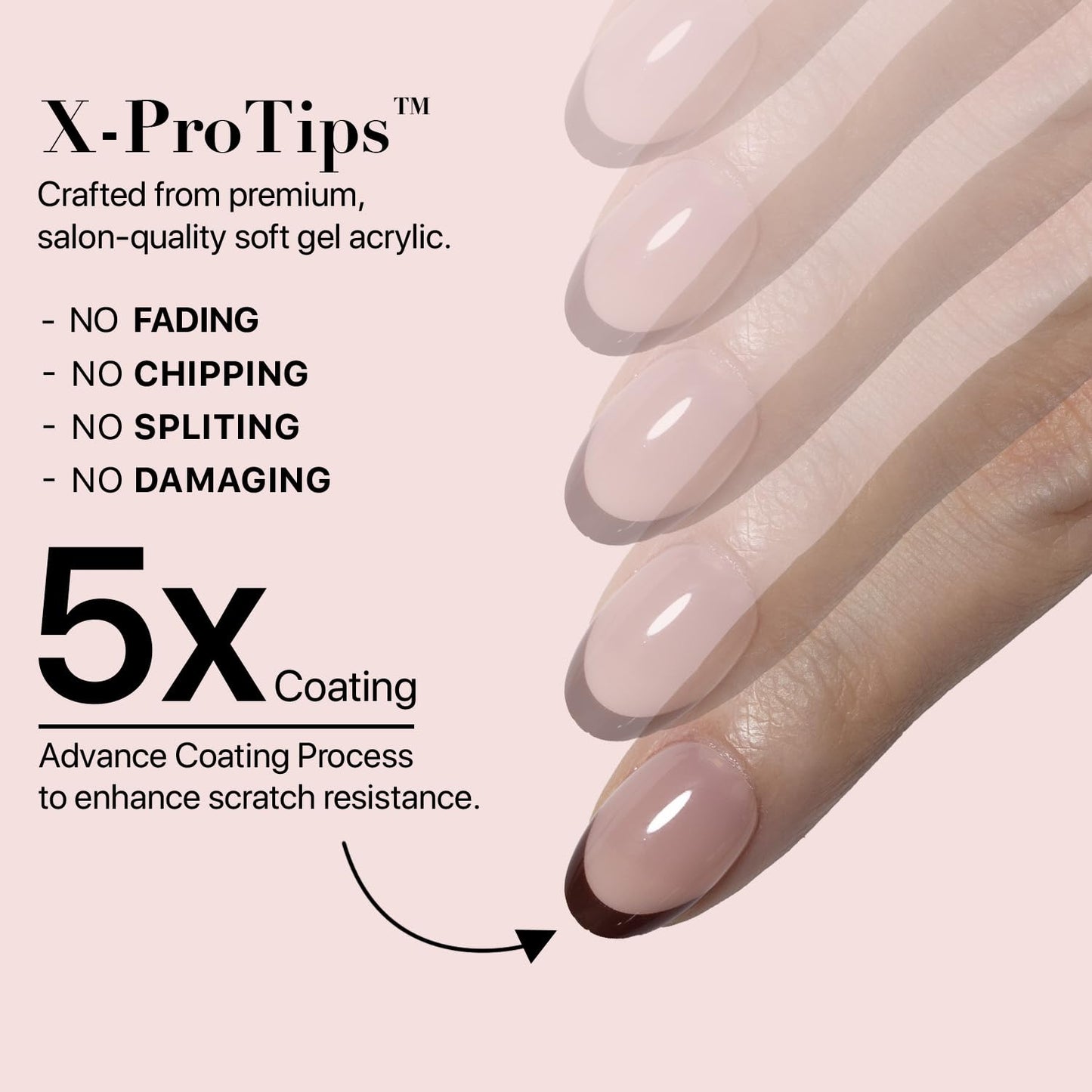 SXC Cosmetics French Tip Press On Nails – Red Series, Extra Short Almond Fake Nails X-Pro Tips Starter Kit | 160PCS, 16 Sizes, 5 Styles, Beginner-Friendly
