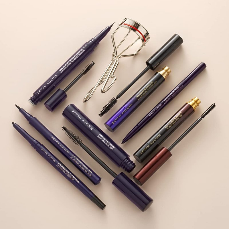 Kevyn Aucoin The Precision Brow Pencil, Dark Brunette: Ultra slim, thin and strong. Retractable plus spoolie brush. Pro makeup artist go to. Sculpt, define and shape eyebrows. Stay put, smudge-proof.