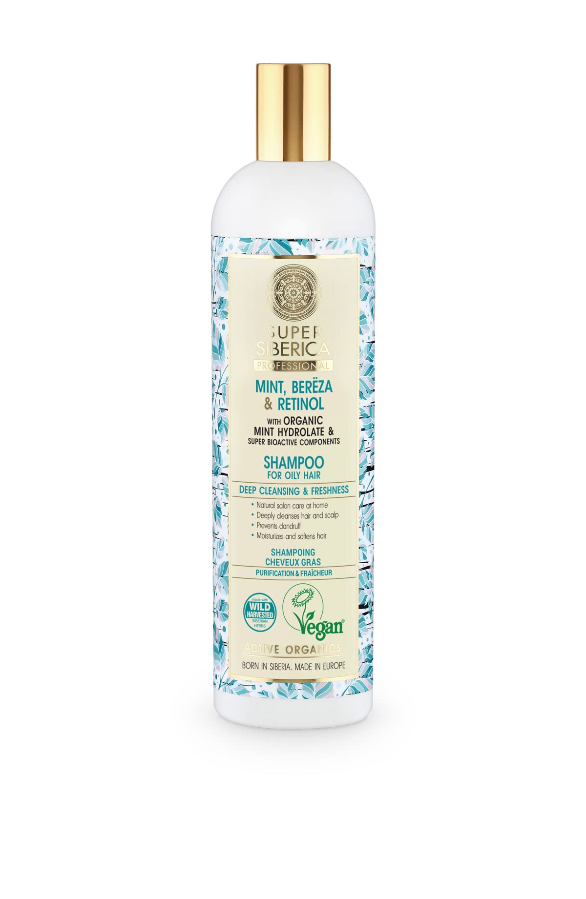 Natura Siberica Super Mint Bereza & Retinol Natural Shampoo 13.53 fl oz