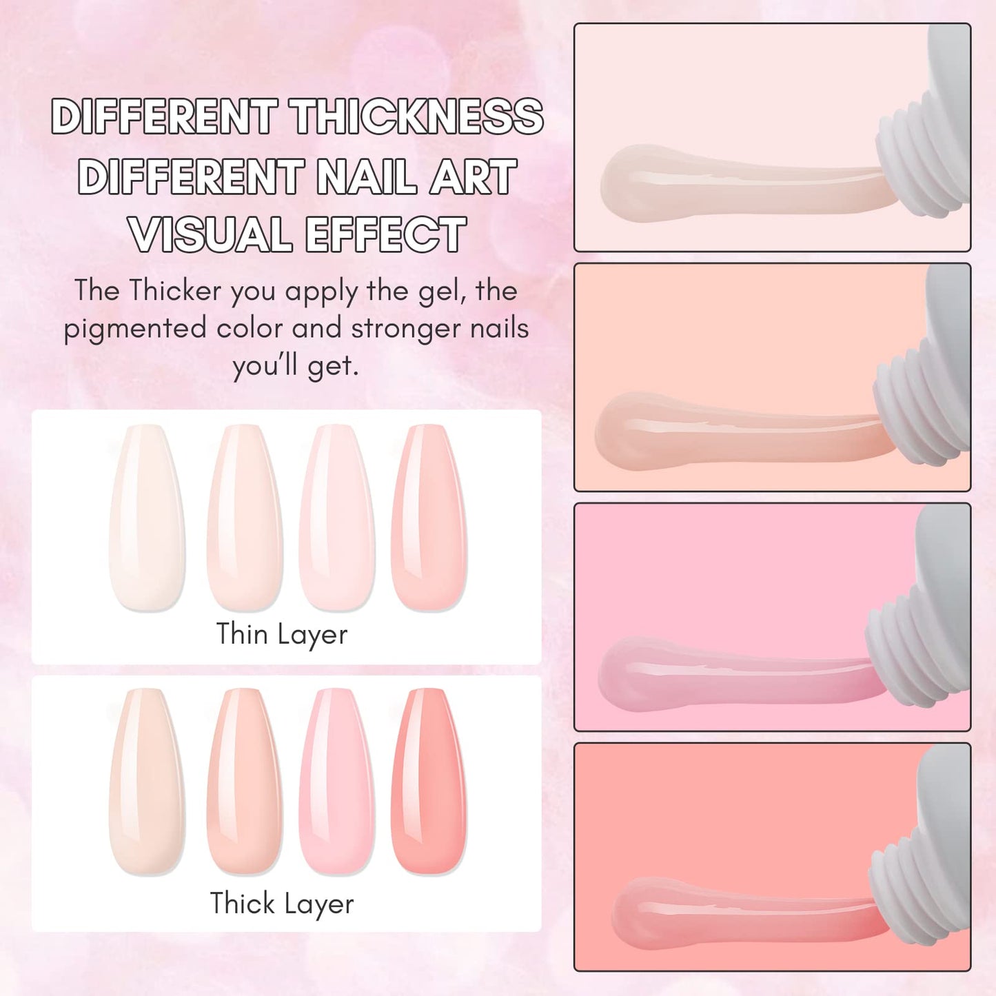 Makartt Poly Nail Extension Gel 50ML Nude Nature Day-dream Bundle with Makartt Poly Nail Gel Kit Neutral 4 Colors 15ML