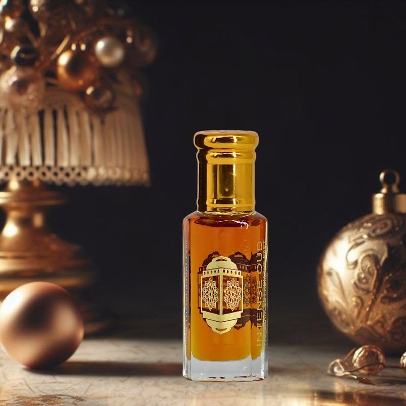 INTENSE OUD Dark Oud Ispahan Long Lasting Arabian Perfume Oils for Women 12ML (0.40 OZ) Fragrance Oil With Rose, Saffron & Oud Notes – Concentrated Perfume Oil & Valentines Day Gift With Black Box