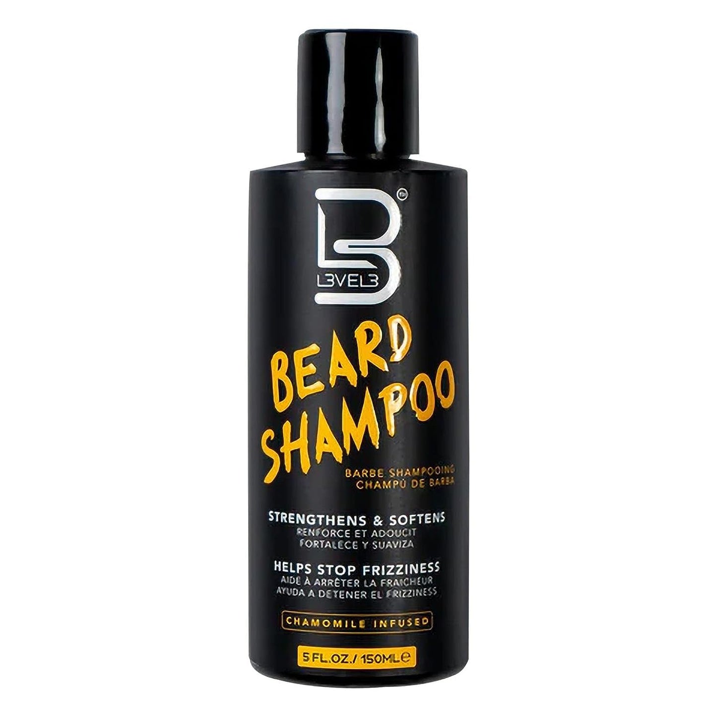 L3 Level 3 Beard Shampoo - Cleanse and Nourish Your Facial Hair - Softens and Tames Frizzy Beards