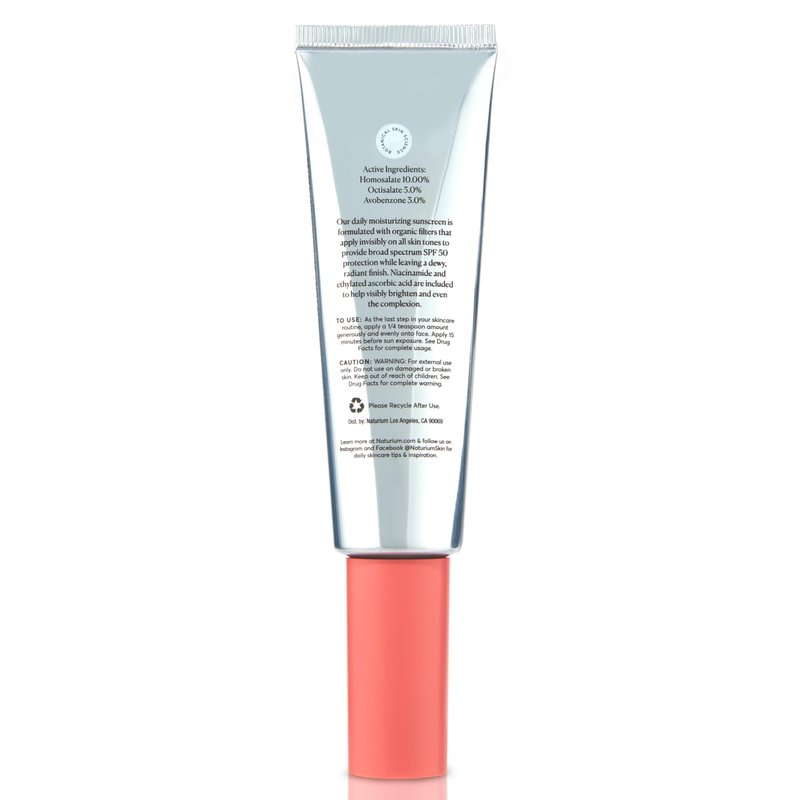 Naturium Dew-Glow Moisturizer SPF 50 PA++++ Jumbo, Daily Moisturizing Sunscreen & Face Primer, Skin Protector with Dewy Finish, 3.4 oz