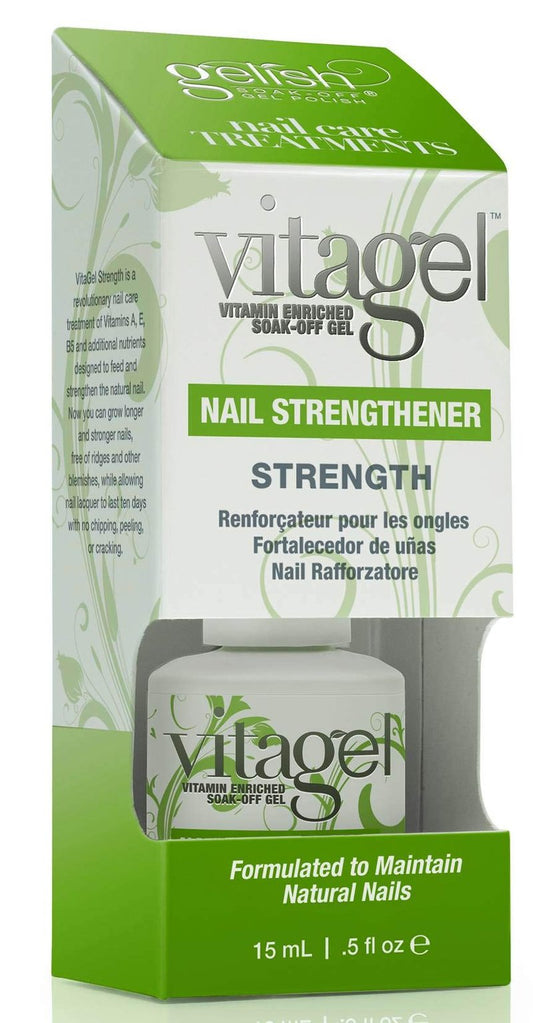 NEW Gelish Gel LED Nail Polish Vitagel Brush Strengthener and Recovery 2 Pack