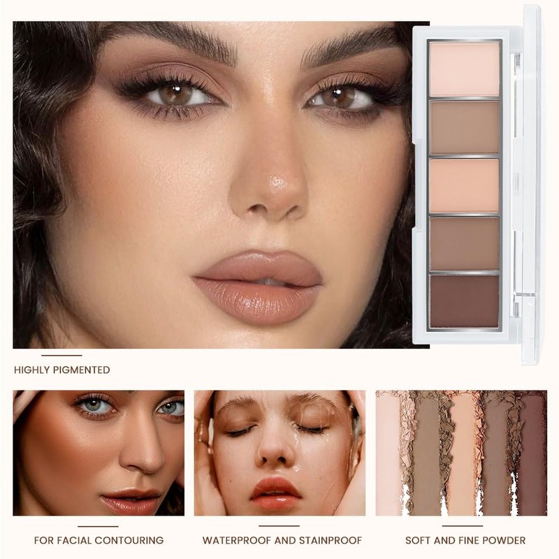 Matte Eyeshadow Palette, Nude Neutral Brown Eye Shadow, Beige Taupe Coffee Eyeshadow, Soft Blendable Natural Makeup, Long Lasting Waterproof Eyeshadow for Daily Office Smokey Look, Sombra de Ojos 01