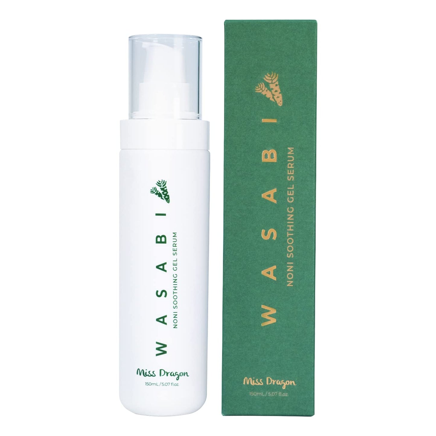 miss dragon Wasabi Noni Soothing Gel Serum (5.07 fl.oz.) – Calming Gel Moisturizer for Sensitive & Acne-Prone Skin, Vegan Korean Skincare, pH 5.5, Hyaluronic Acid