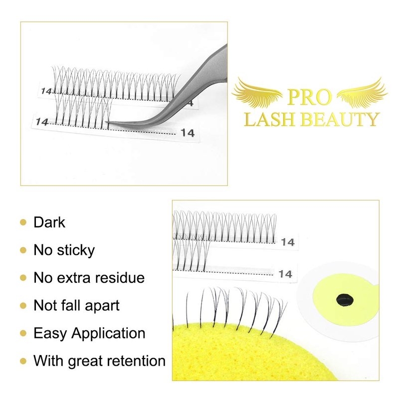 Volume Lash Extensions D-0.07-17 Easy Fan Volume Lashes Flowering Lash Extensions Rapid Blooming Lashes Rapid Blooming Eyelash Extensions 9 to 20 mm Mega Volume Lash Extensions C D curl(D-0.07,17mm)