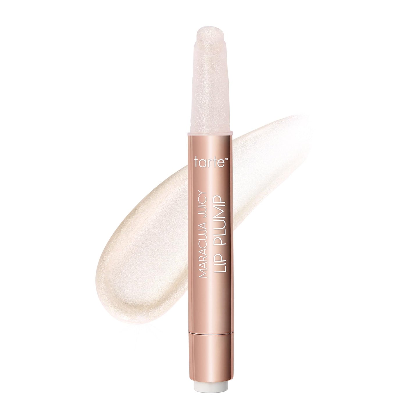 tarte maracuja juicy shimmer glass lip plump – Hydrating & Volumizing Lip Gloss Balm with Hyaluronic Acid & Vitamin E, Plumps & Moisturizes, Vegan & Cruelty-Free, full size, pearl