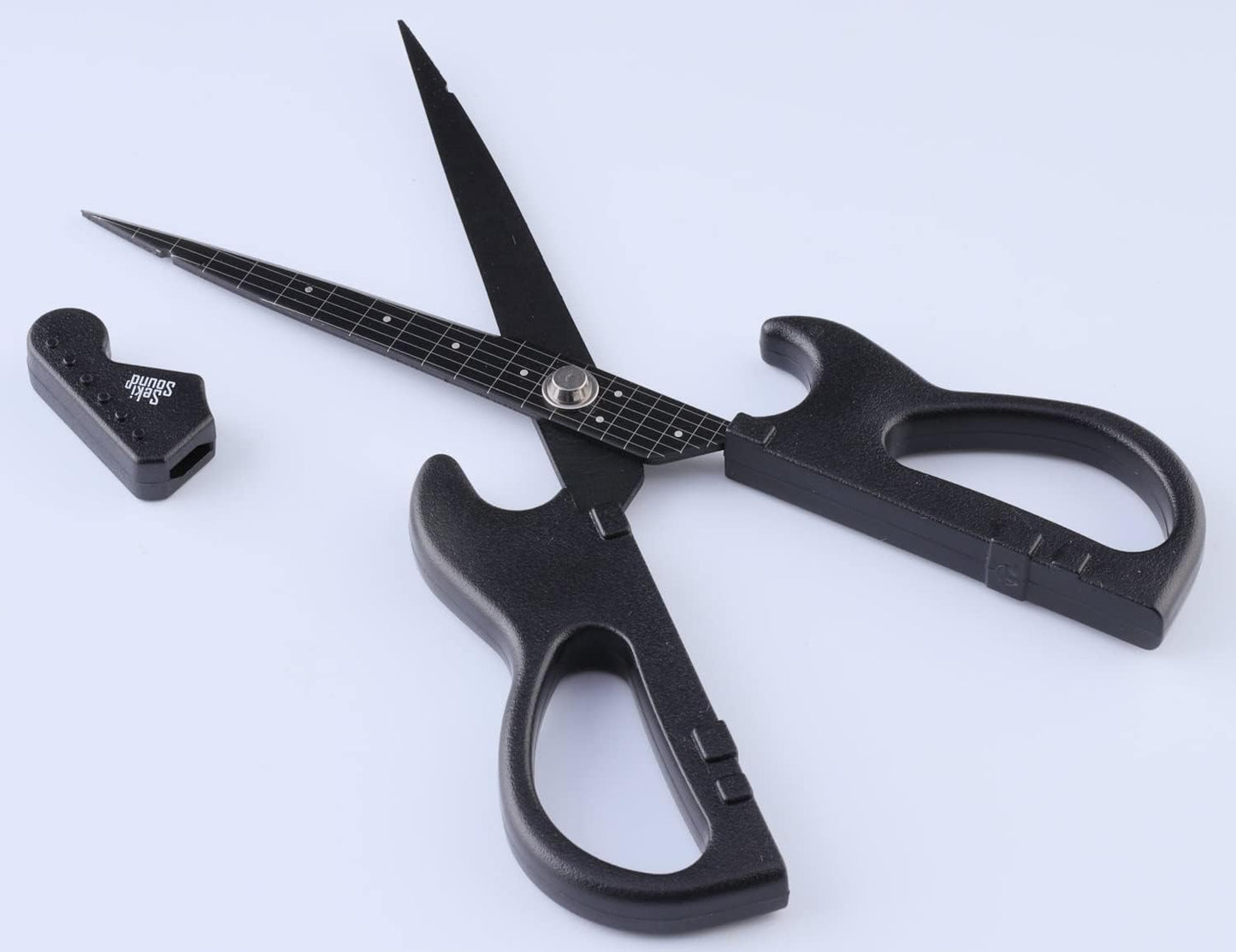Nikken Cutlery Guitar Scissors - SekiSound Black Hobby Tool | Includes Stand & Gift Box